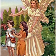 Оригинал схемы вышивки «ангел-хранитель» (№1047795)