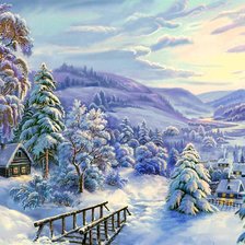 картины художников - зима