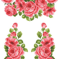 Схема вышивки «рози»