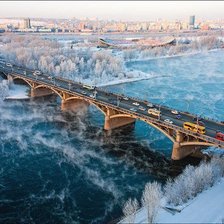 Оригинал схемы вышивки «Воронежский мост зимой» (№1049478)