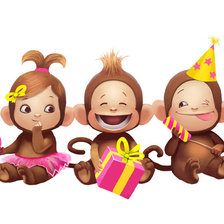 три обезьянки