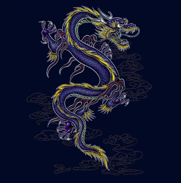 китайский мотив - дракон, китай - оригинал