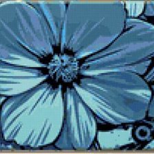 Оригинал схемы вышивки «синий цветок1» (№1054414)