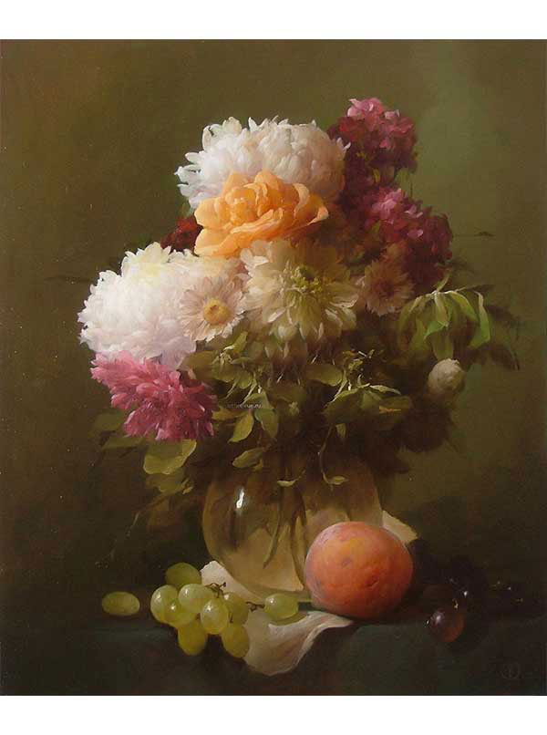 цветы - ваза, цветы, живопись, картина, красота - оригинал