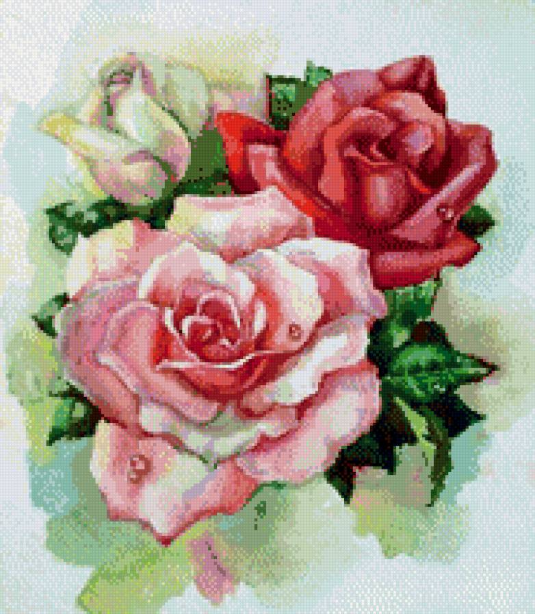 розы любви - картина, цветы, живопись, искусство - предпросмотр