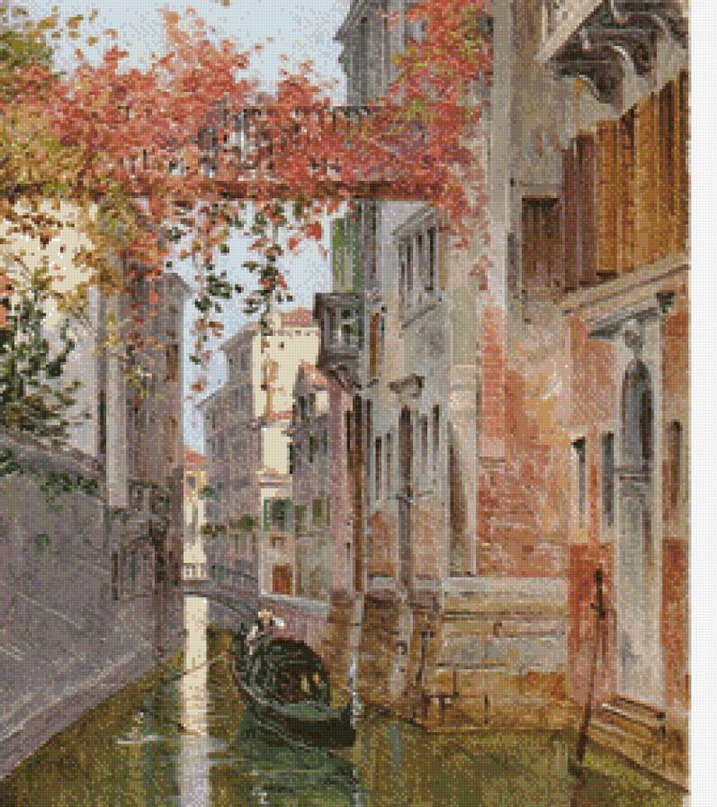 Венеция - город, картина, вода, жив, улочка. лодка солнечный день, венеция - предпросмотр