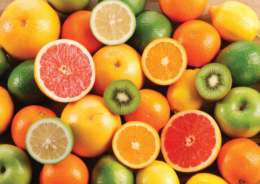 Фрукты - грейпфрут, апельсин, лимон, фрукты, цитрус - оригинал