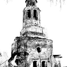 Оригинал схемы вышивки «Церковь в деревне Верх-Усолка» (№1060939)