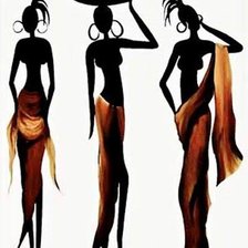 Схема вышивки «Three African Lady»