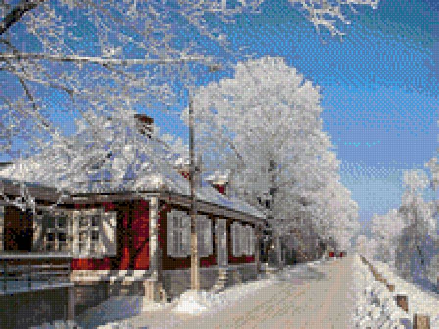Тихая зима - зима, город, пейзаж - предпросмотр