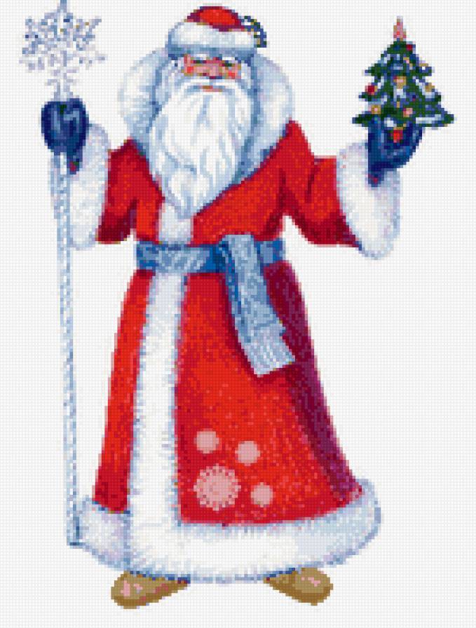 Дед Мороз - елка, посох, новый год, дед мроз - предпросмотр