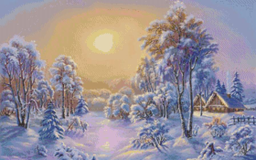 зима - картины художников - предпросмотр