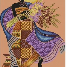 Оригинал схемы вышивки «აფრიკელი ქალი» (№1068081)