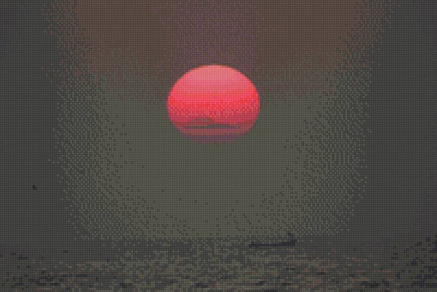 Розовый закат - закат солнца, вечер - предпросмотр
