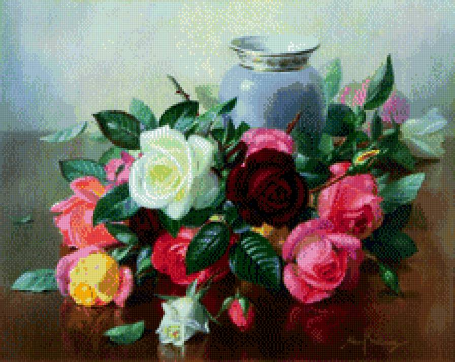 Альберт Вильямс 7 - розы, картина, натюрморт, живопись, цветы, красота - предпросмотр