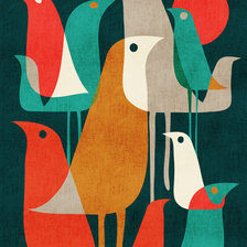 Схема вышивки «Folk of birds»