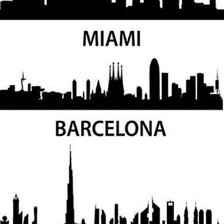 Схема вышивки «Miami, barcelona, dubai»
