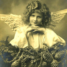 Оригинал схемы вышивки «Ангел ретро.» (№1075545)