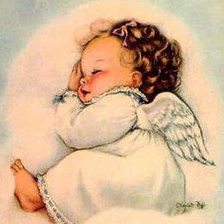 Оригинал схемы вышивки «Спящий ангелочек» (№1079210)