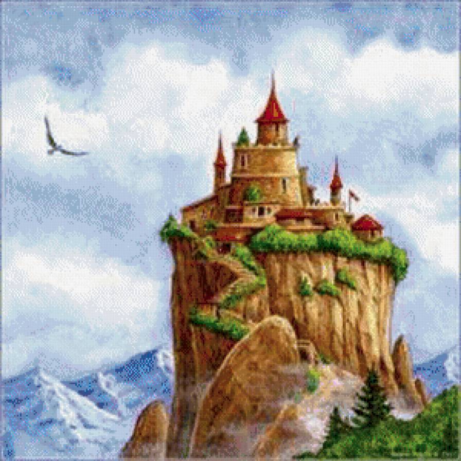 Сказочный замок на горе - предпросмотр