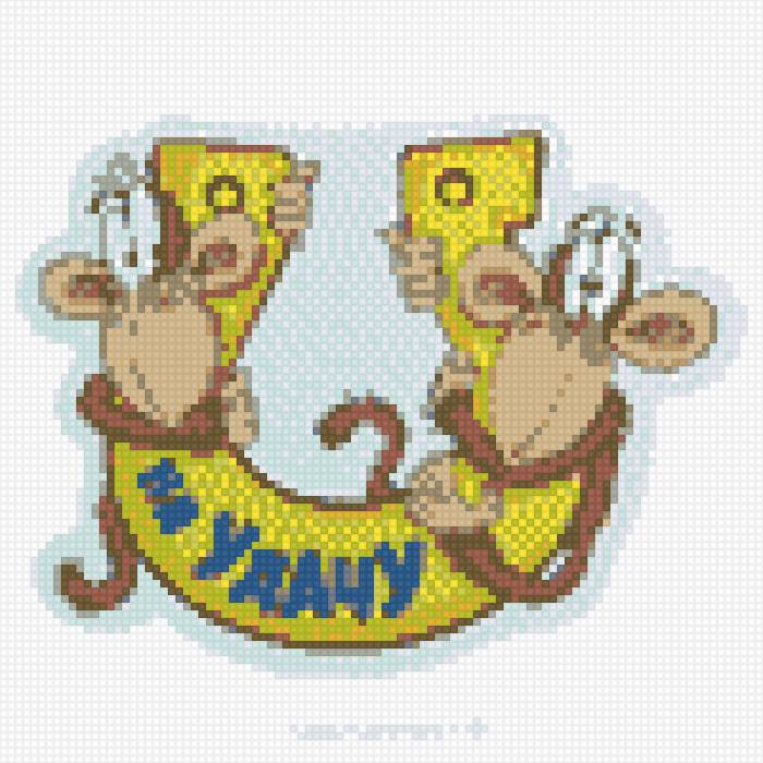 обезьяны на удачу - обезьяна, новый год, символ, 2016 - предпросмотр