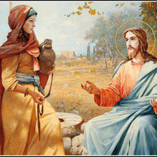 Оригинал схемы вышивки «Иисус и самарянка» (№1079611)