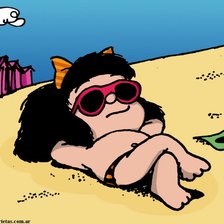 Оригинал схемы вышивки «Mafalda en la playa» (№1081752)