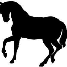 Оригинал схемы вышивки «caballo silueta» (№1082786)