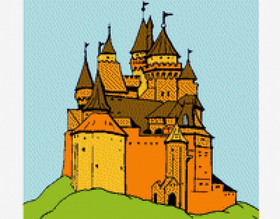 Castillo Medieval dibujo - предпросмотр