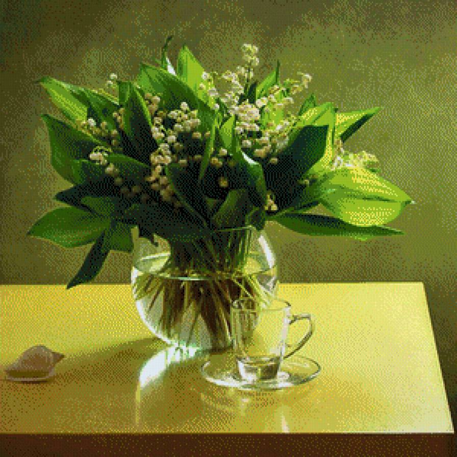 Ландыши - натюрморт, цветы, букет - предпросмотр