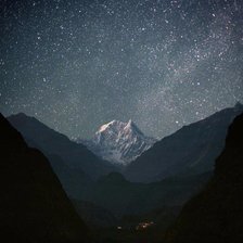 Схема вышивки «ночь в горах»