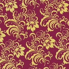 Оригинал схемы вышивки «золото на красном» (№1092101)