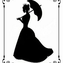 Оригинал схемы вышивки «Принцесса с зонтом» (№1093037)