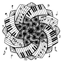Схема вышивки «mandala piano»