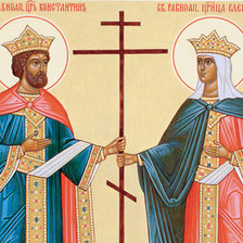 Схема вышивки «равноапостольный князь константин и царица елена»