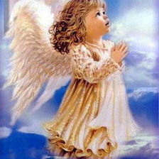 Оригинал схемы вышивки «молящийся ангел-девочка» (№1098099)