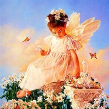 Ангелочек с бабочками