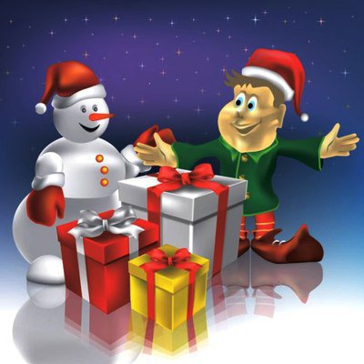 новогодние подарки - подарки, снеговик - оригинал