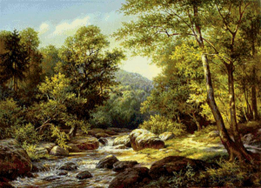 Лесная речка - лес, река, природа - предпросмотр