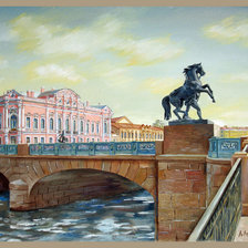 Оригинал схемы вышивки «Мост Санкт-петербург» (№1108981)