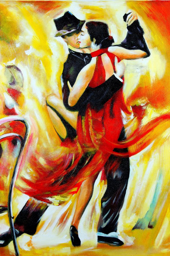Танго - живопись, танцы, картина, искусство - оригинал