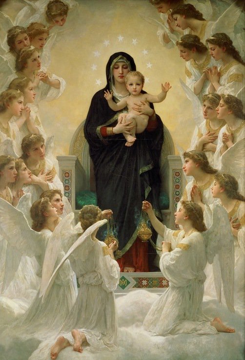 дева Мария с ангелами - религия - оригинал