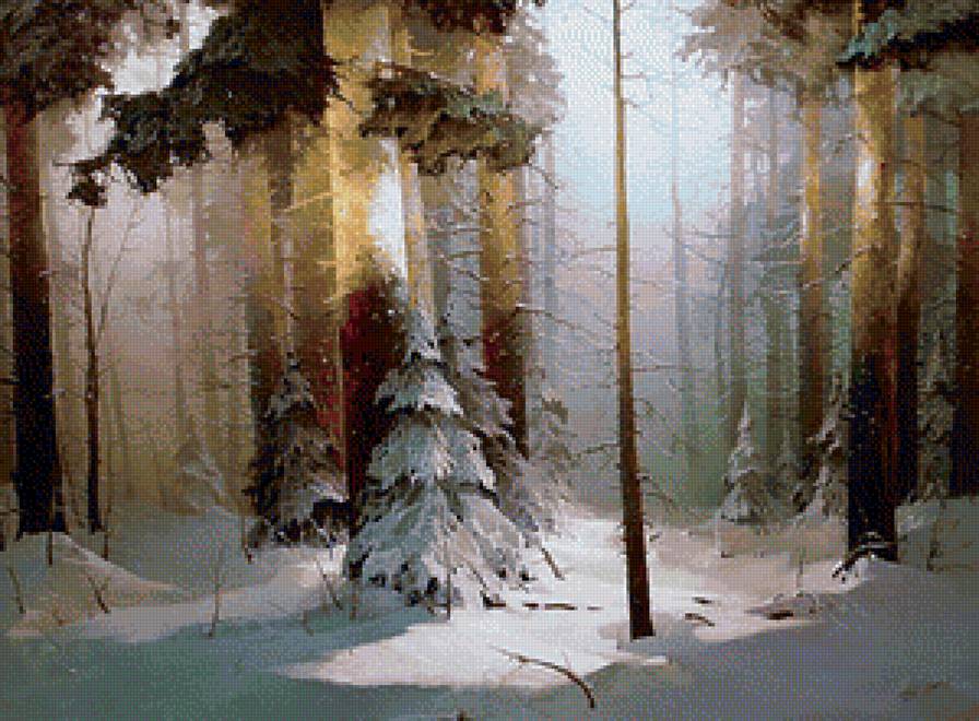 Лес зимой - лес, зима - предпросмотр