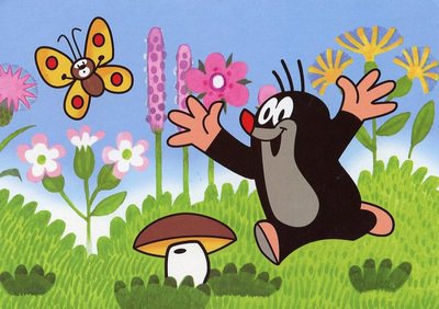 Любимые сказки - мультик, детство, цветы, гриб, бабочка - оригинал