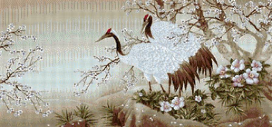 птицы счастья - картины в пастельных тонах - предпросмотр