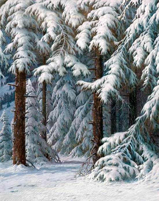 Пейзаж - снег, природа, зима - оригинал