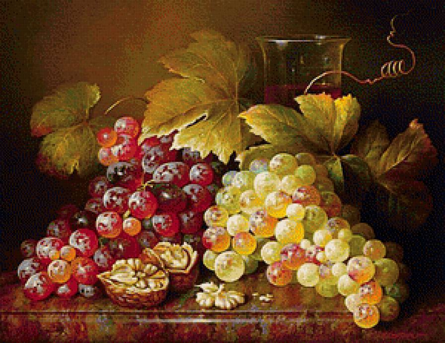 Виноградные грозди - ягоды, натюрморт, грозди, виноград - предпросмотр