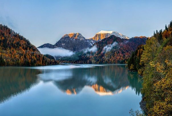горное озеро - вода, пейзаж, природа, горы, озеро - оригинал
