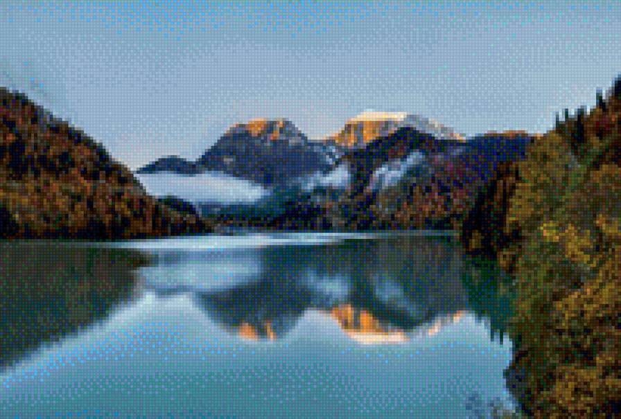 горное озеро - пейзаж, природа, озеро, горы, вода - предпросмотр