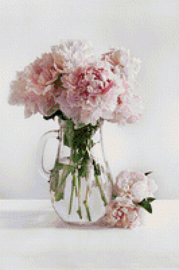 нежные пионы - розовые, в вазе, пионы, нежность, нежные - предпросмотр